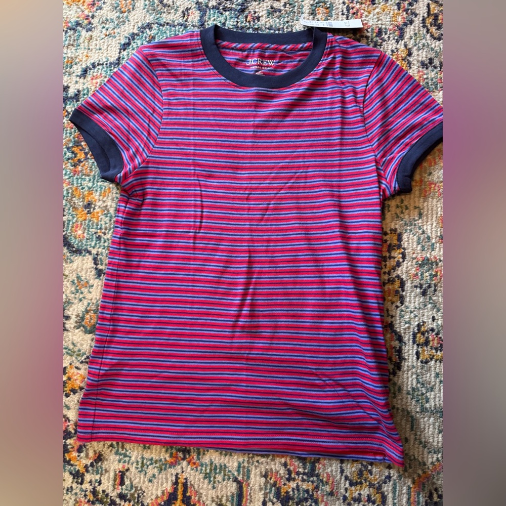 New with Tags-J. Crew Vintage Striped Ringer Tee-Women’s Size S